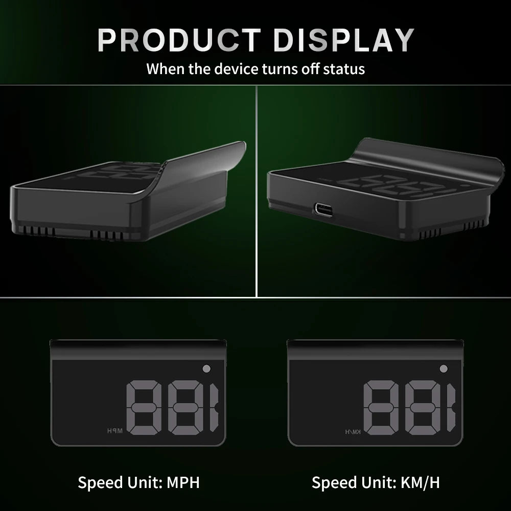 K1 Car Speedometer Head-Up-Display (HUD) Plug-in Play - Car Accessories