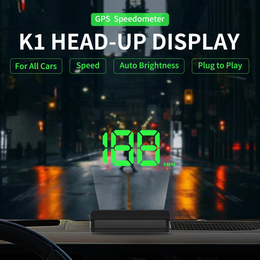 K1 Car Speedometer Head-Up-Display (HUD) Plug-in Play - Car Accessories